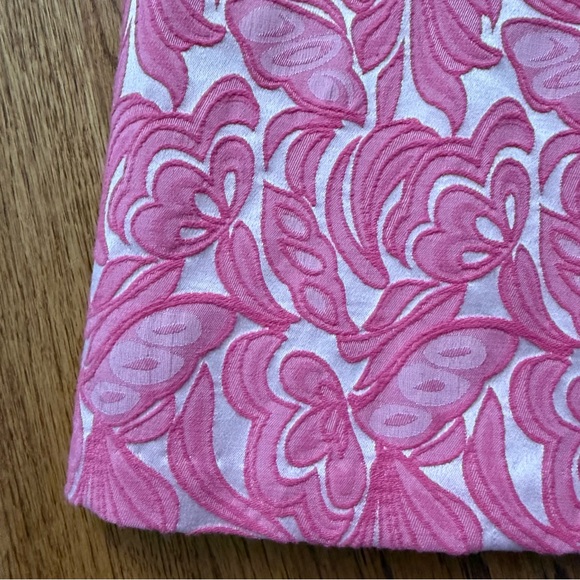Anthropologie Maeve Claribel Jacquard Applique Barbiecore Dress Size 6 - Picture 8 of 16